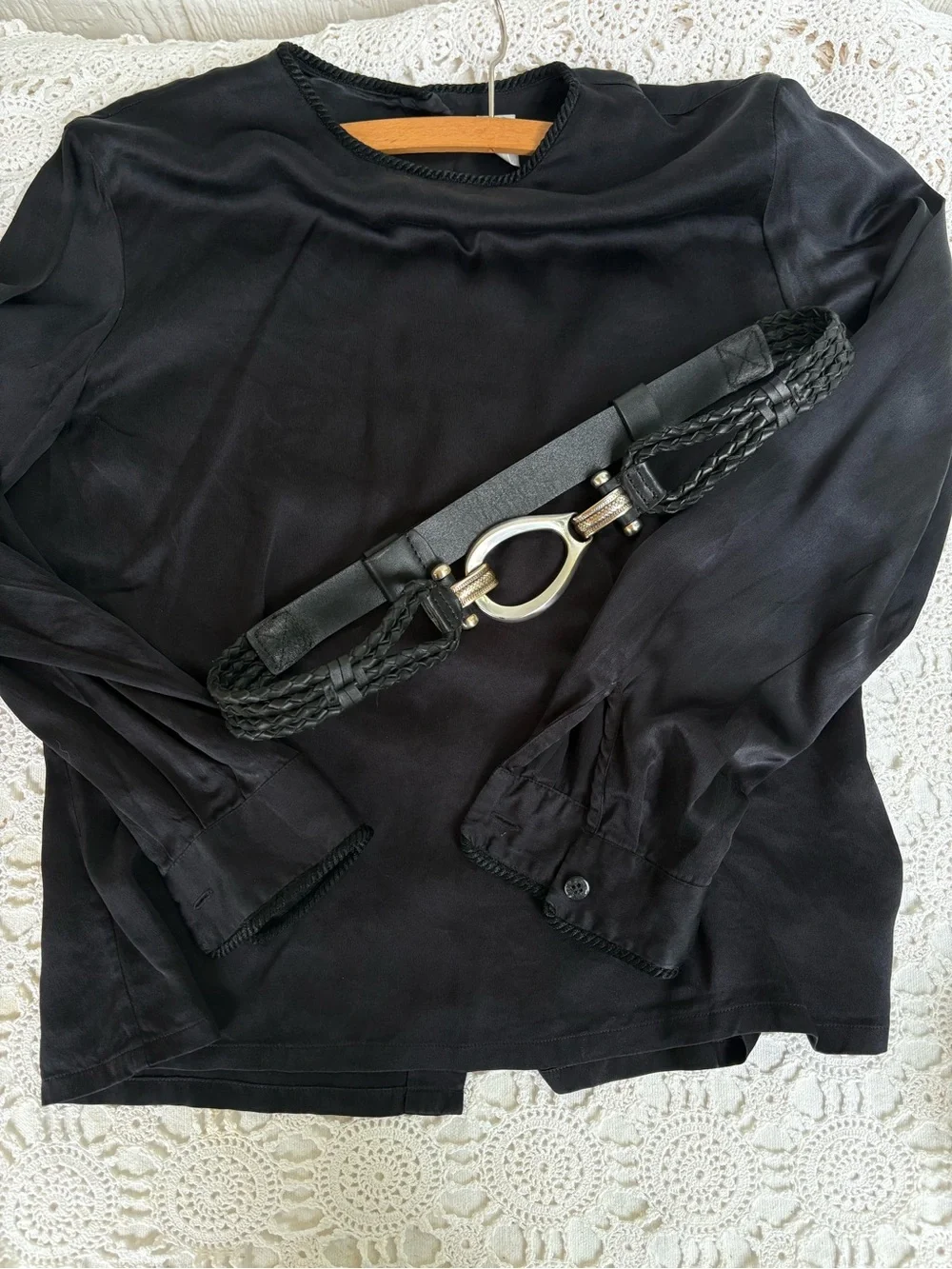 Black Silk Blouse 8 Petite Gorgeous